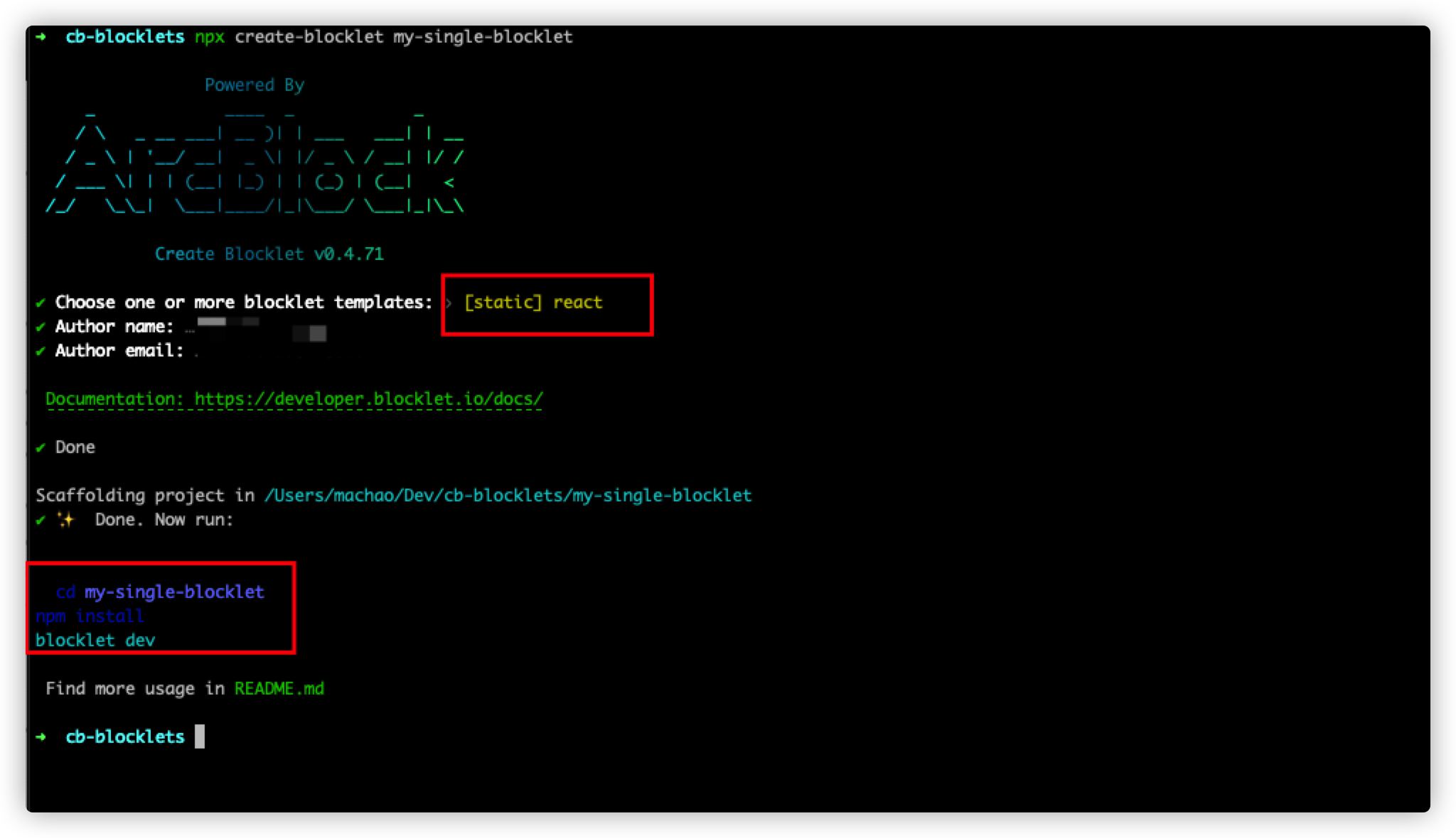 select-blocklet